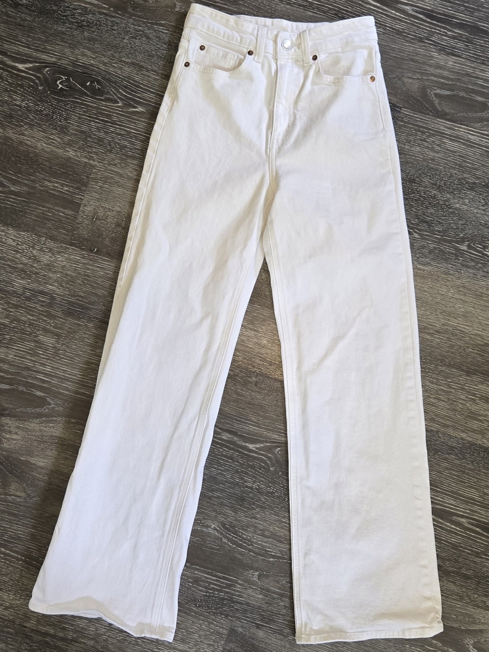 Cotton H&M White Denim Jeans - Bright White